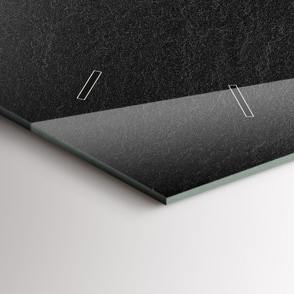 Horloge murale horizontale Roche sombre