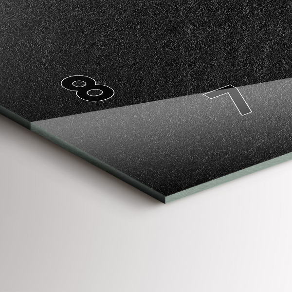 Horloge murale horizontale Roche sombre