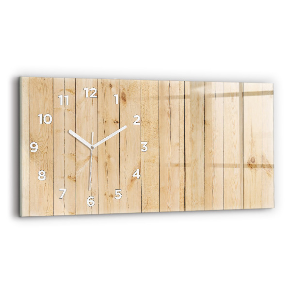 Horloge murale horizontale planches de bois