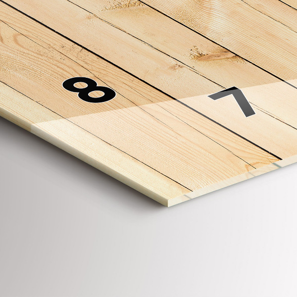 Horloge murale horizontale planches de bois