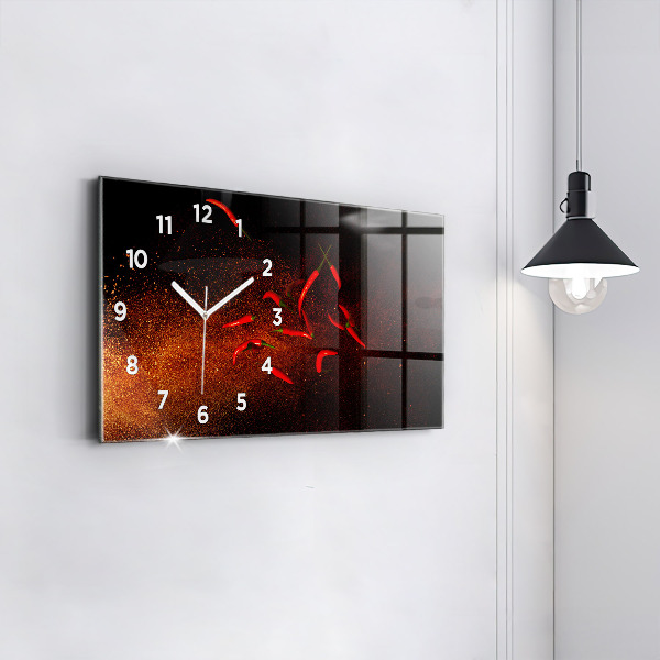 Horloge murale horizontale Piments