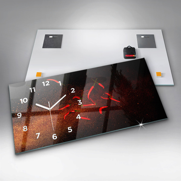 Horloge murale horizontale Piments