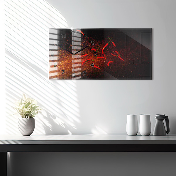 Horloge murale horizontale Piments