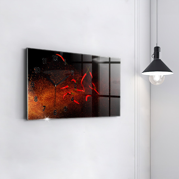 Horloge murale horizontale Piments