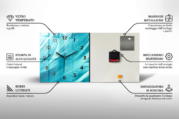 Horloge murale horizontale Gaufre et glace