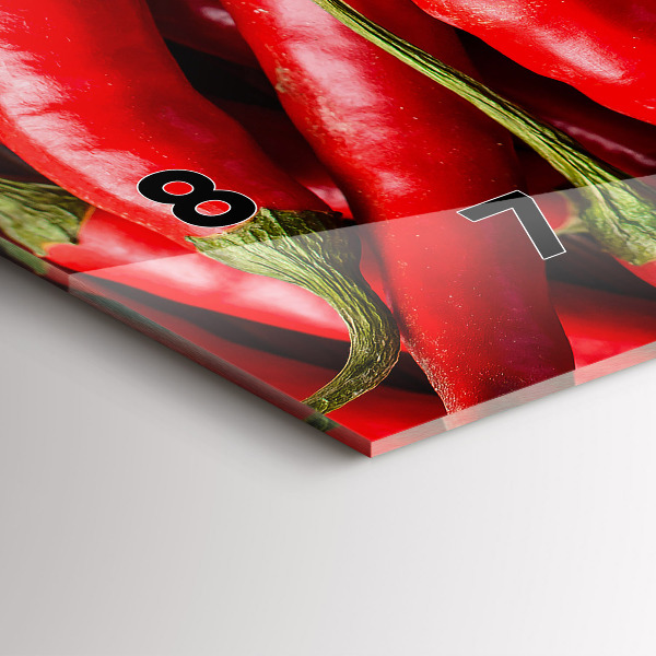 Horloge murale horizontale Piments forts