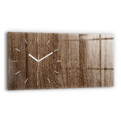Horloge murale horizontale Bois foncé