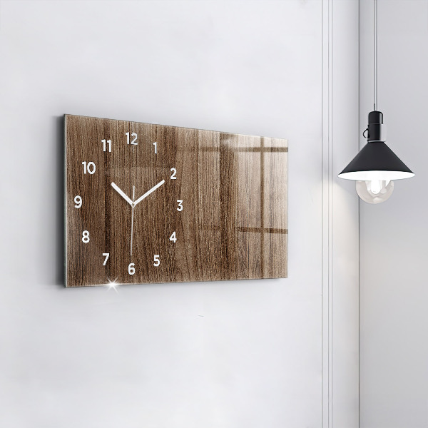 Horloge murale horizontale Bois foncé