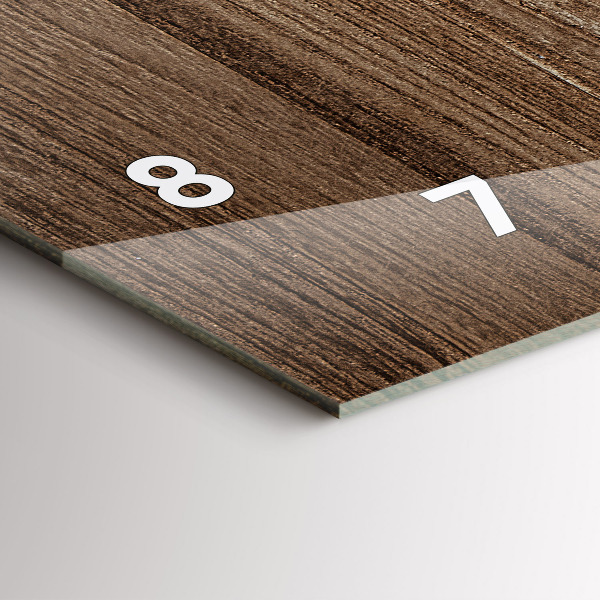 Horloge murale horizontale Bois foncé