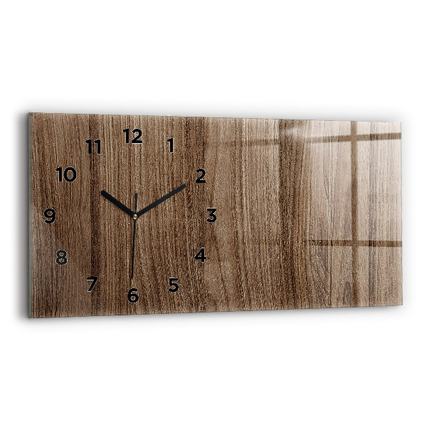 Horloge murale horizontale Bois foncé