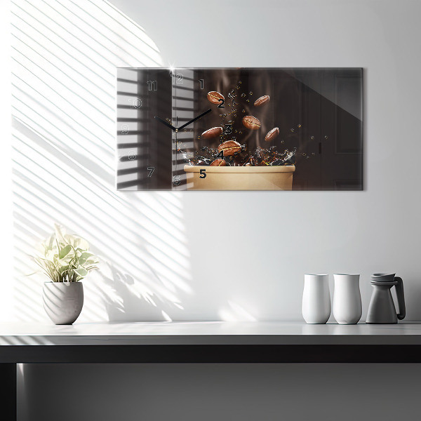 Horloge murale horizontale Café chaud
