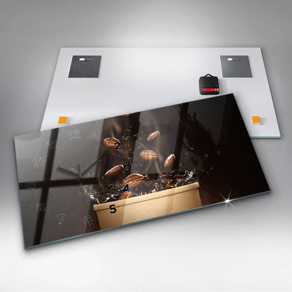 Horloge murale horizontale Café chaud