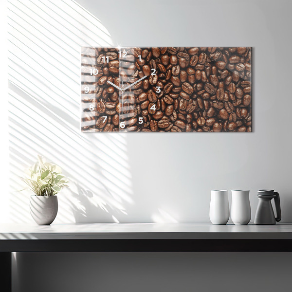 Horloge murale horizontale Café en grains