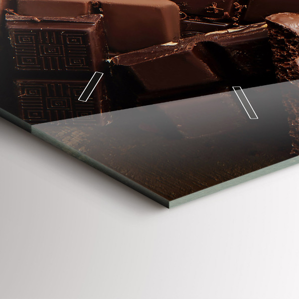 Horloge murale horizontale Barres de chocolat