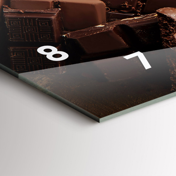 Horloge murale horizontale Barres de chocolat