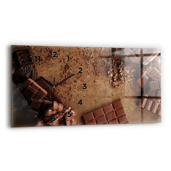 Horloge murale horizontale Barres de chocolat