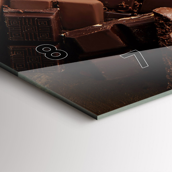 Horloge murale horizontale Barres de chocolat