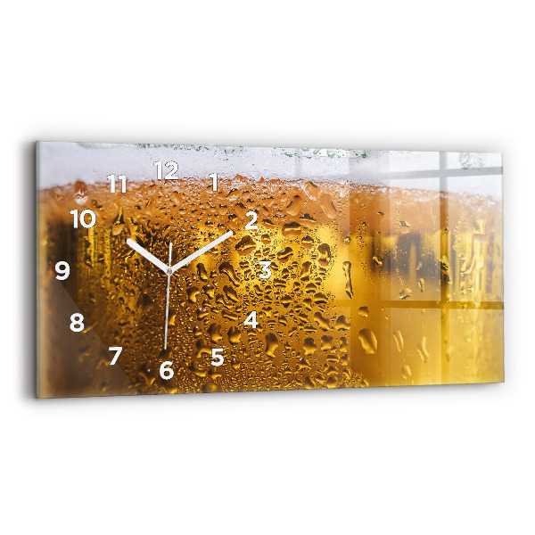 Horloge murale horizontale Une chope de bière