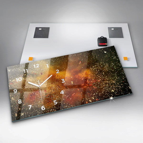 Horloge murale horizontale Abstraction des épices