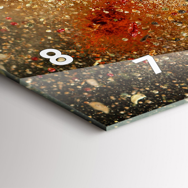 Horloge murale horizontale Abstraction des épices