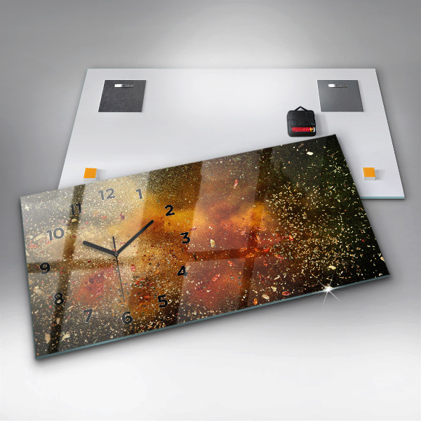 Horloge murale horizontale Abstraction des épices