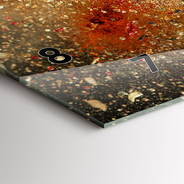 Horloge murale horizontale Abstraction des épices