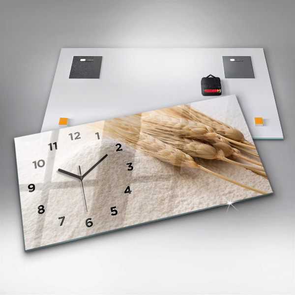 Horloge murale horizontale Farine