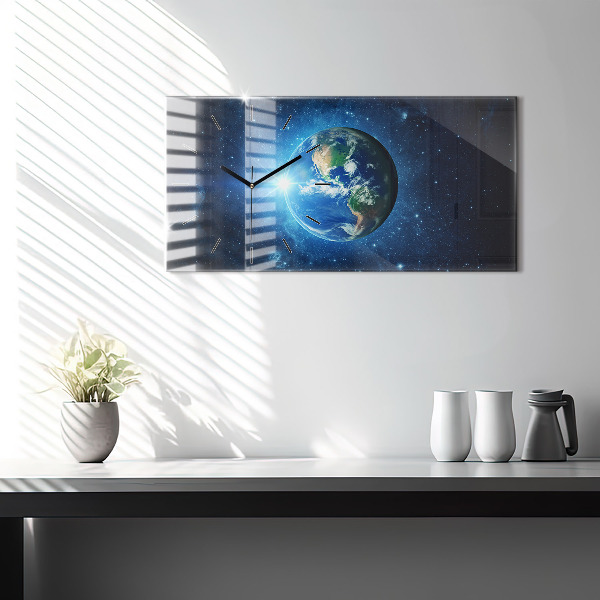 Horloge murale horizontale Terre et Galaxie – NASA