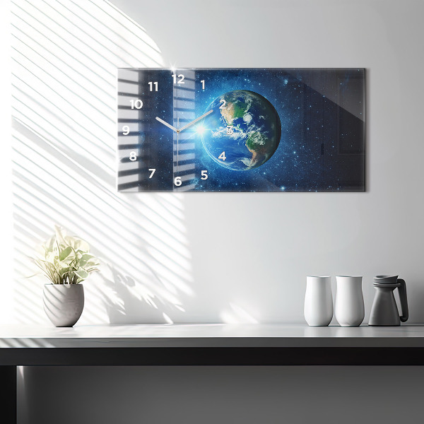 Horloge murale horizontale Terre et Galaxie – NASA