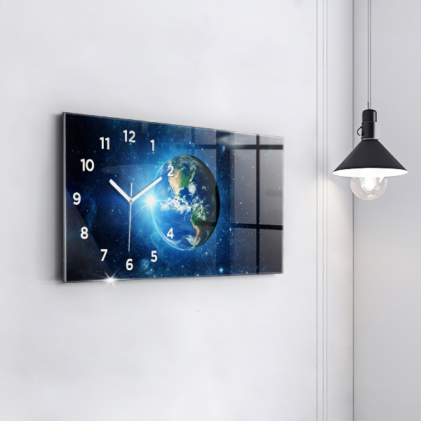 Horloge murale horizontale Terre et Galaxie – NASA