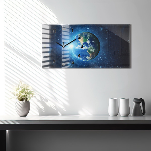 Horloge murale horizontale Terre et Galaxie – NASA