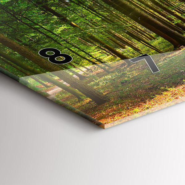 Horloge rectangulaire horizontale Lever de soleil dans la forêt