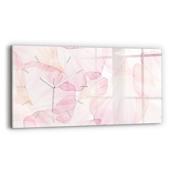 Horloge rectangulaire horizontale 'Pétales d''aquarelle'
