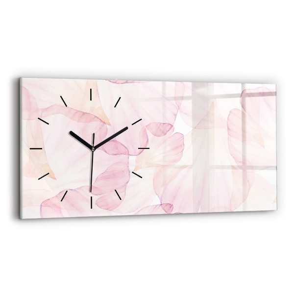 Horloge rectangulaire horizontale 'Pétales d''aquarelle'