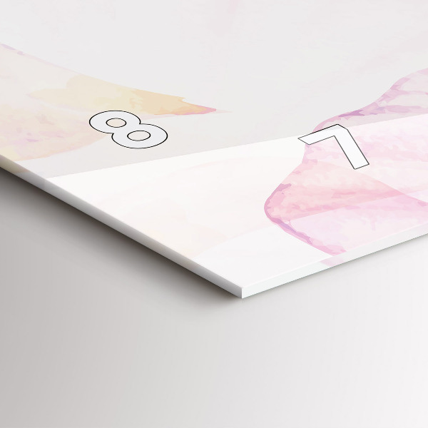 Horloge rectangulaire horizontale 'Pétales d''aquarelle'