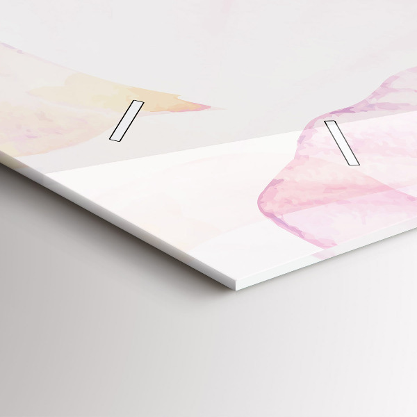 Horloge rectangulaire horizontale 'Pétales d''aquarelle'