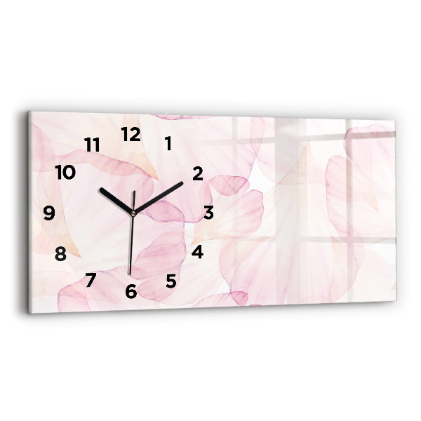 Horloge rectangulaire horizontale 'Pétales d''aquarelle'