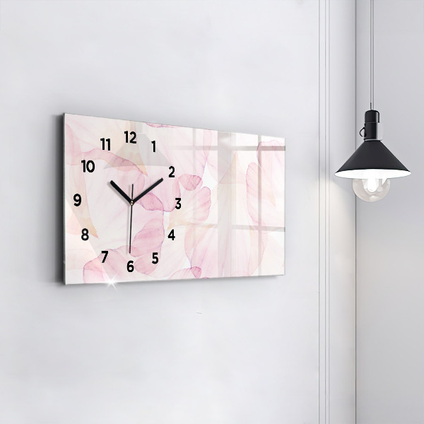 Horloge rectangulaire horizontale 'Pétales d''aquarelle'