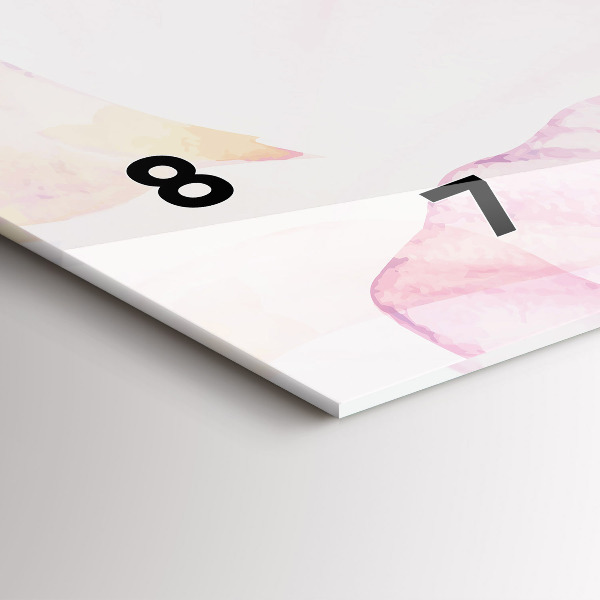 Horloge rectangulaire horizontale 'Pétales d''aquarelle'