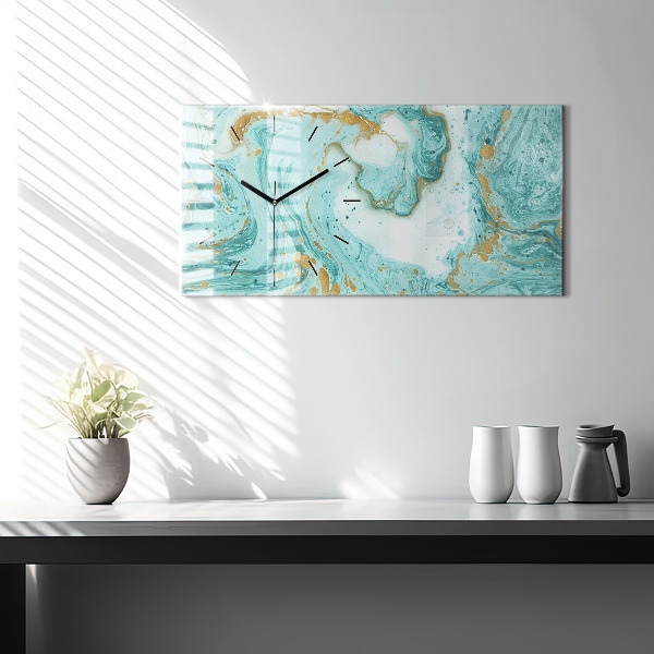 Horloge murale horizontale Texture de marbre