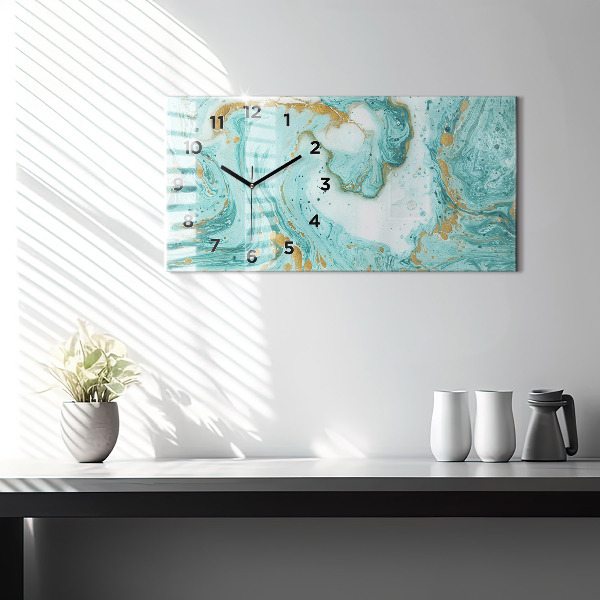 Horloge murale horizontale Texture de marbre