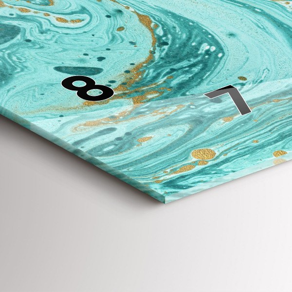 Horloge murale horizontale Texture de marbre