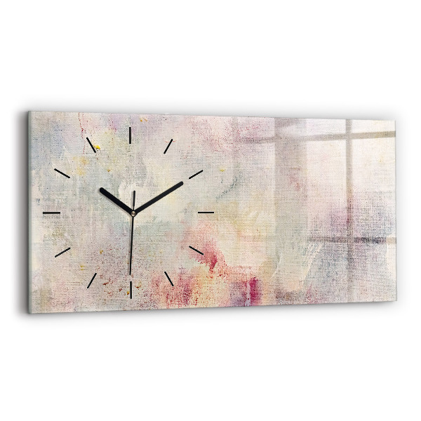Horloge rectangulaire horizontale Abstraction peinte