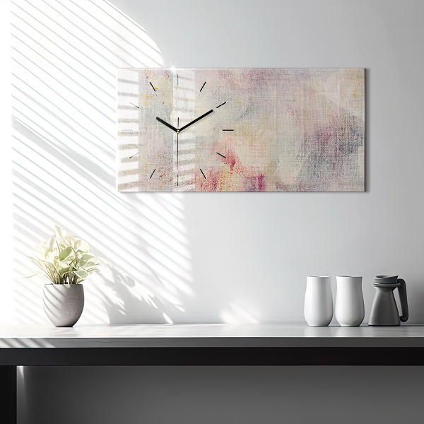 Horloge rectangulaire horizontale Abstraction peinte