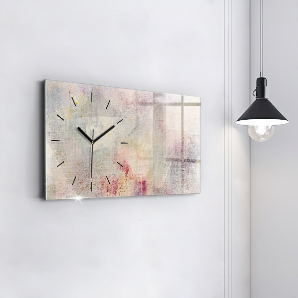 Horloge rectangulaire horizontale Abstraction peinte