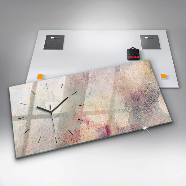 Horloge rectangulaire horizontale Abstraction peinte