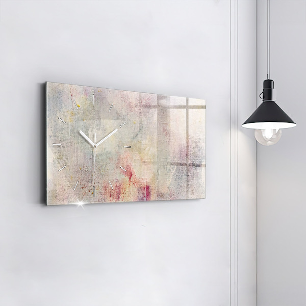 Horloge rectangulaire horizontale Abstraction peinte