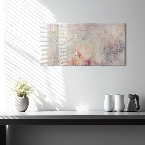 Horloge rectangulaire horizontale Abstraction peinte