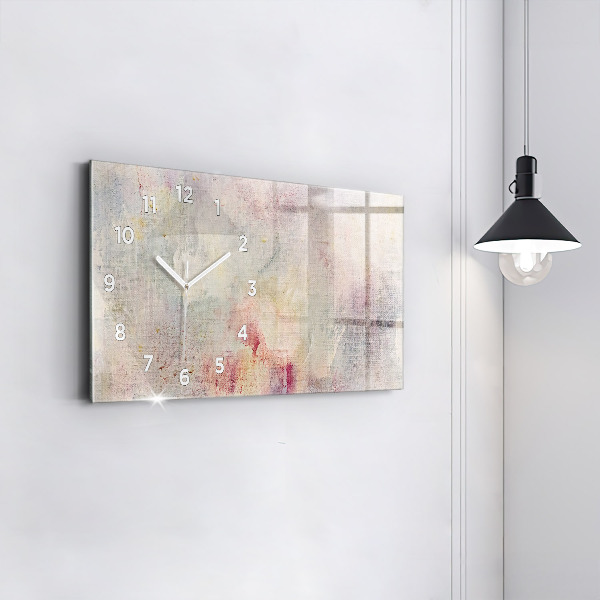 Horloge rectangulaire horizontale Abstraction peinte
