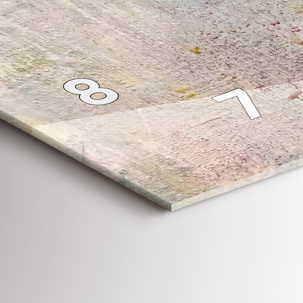 Horloge rectangulaire horizontale Abstraction peinte